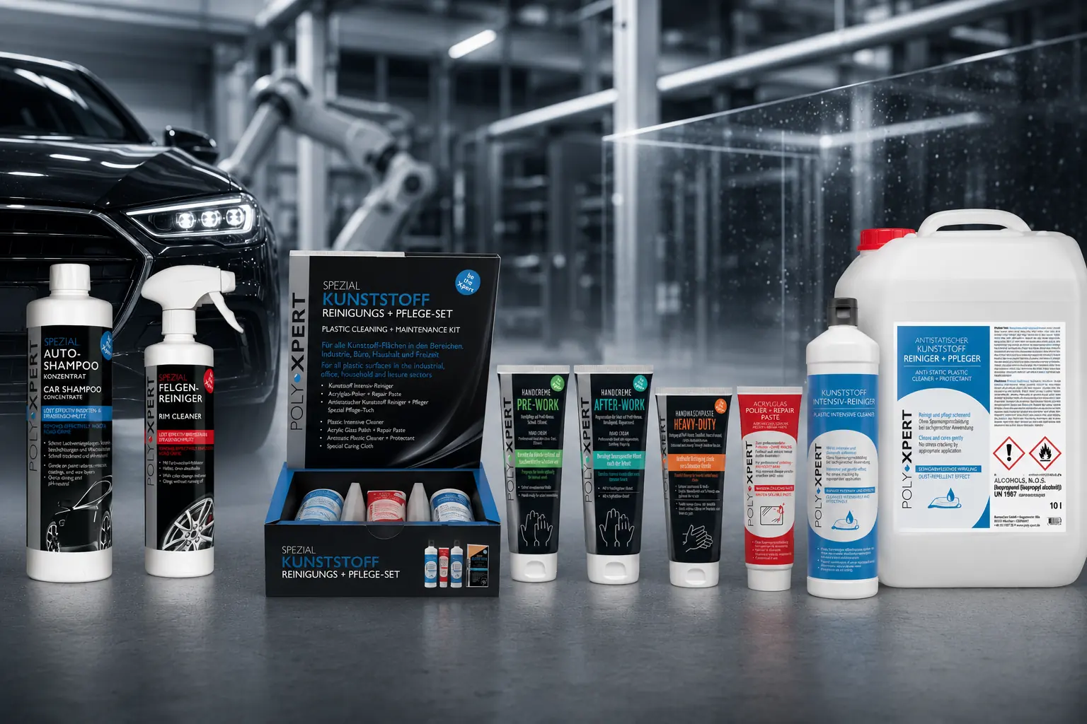 PolyXpert Spezial Kunststoff Reinigungs- und Pflege-Set – Produktübersicht